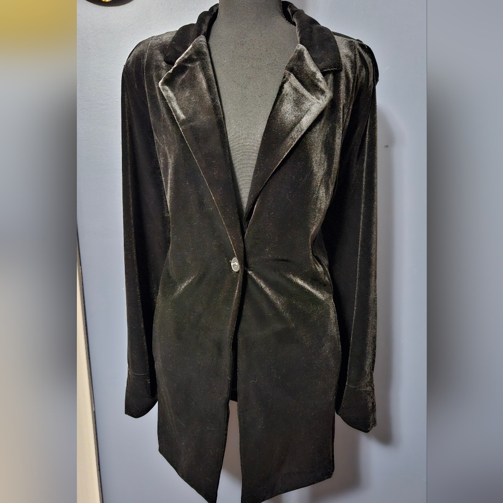 Wynne Layers soft velvet blazer plus size 2X